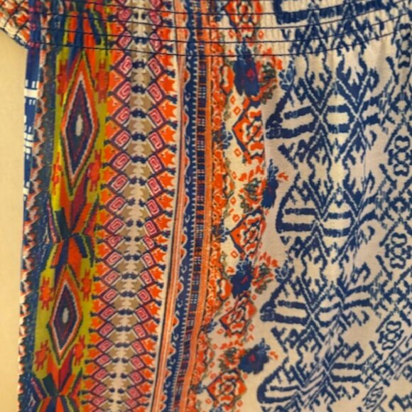 Ramy Brook Geometric Print Blouson Dress, Sz M - Picture 6 of 7